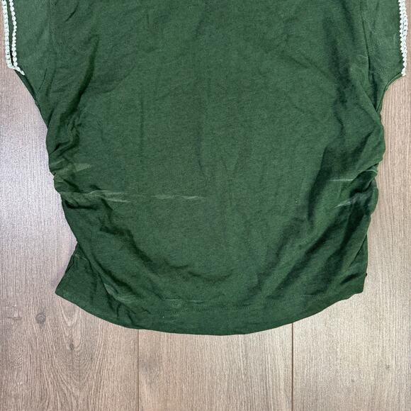 Madewell Sutro Side-Cinch Muscle Tee WMNS M Summit Green Contrast Stitch - Picture 5 of 8